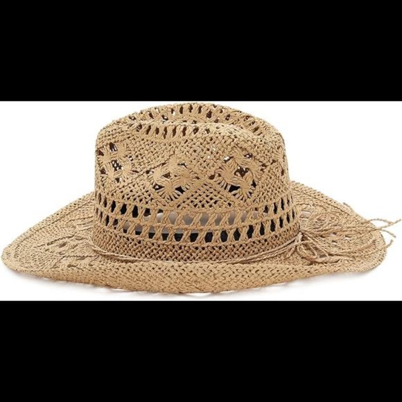 EOZY Men & Women\'s Summer Cowboy Cowgirl Straw Hat Hollow Out Woven main image 5